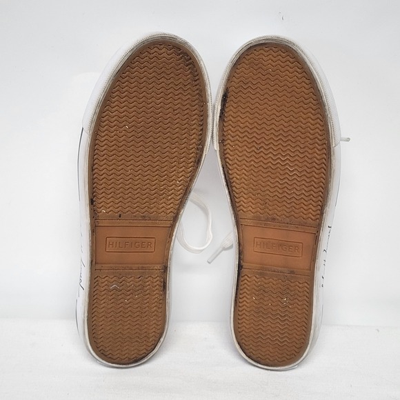 Tommy Hilfiger TW Gessie Size 6 Women's Shoe White Fabric Laceup Low top Boat - Picture 6 of 15